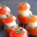 Tomates cocktail aux oeufs de caille