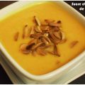 Soupe aux patates douces et au gingembre.