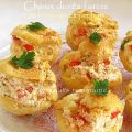 Choux dorés farcis au fromage et jambon