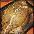 Barbue entière marinée et cuite au four