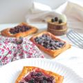 Tartelettes fines chèvre frais et mûres sauvages