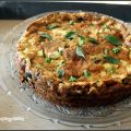 Quiche sans pâte scamorza courgettes et basilic