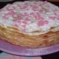 Gâteau de crêpes à la fleur d