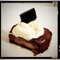 Pudding brioché poire-chocolat enrobé nutella,[...]