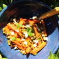 Salade de haricots mungo, carottes et feta