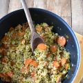 Riz pilaf aux légumes {poireaux-carottes}