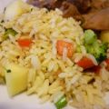 Riz à la mangue, aux légumes et à la coriandre