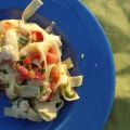 Salade tiède de pâte, tomate et mozzarella ou[...]