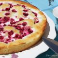 Tarte au yaourt et framboises