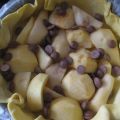 Tarte pommes/poires/chocolat au flan