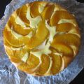 Gâteau au fromage cottage et aux pêches