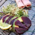 Duo avocat betterave en millefeuille