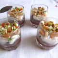 Verrines de tomates, fromage de chèvre frais et[...]