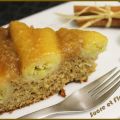 Gâteau renversé aux bananes.