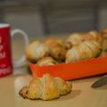 Mini-croissants à la crème de noisettes