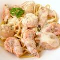 Spaghetti aux noix de Saint Jacques et crevettes