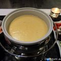 Fondue au fromage cheddar et suisse