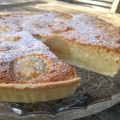 Flan aux poires pochées