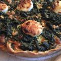 Tarte pomme de terre, épinards et chèvre.