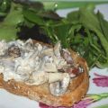 Croustade aux champignons et chorizo