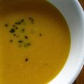 Potage courge butternut et lait de coco