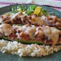 Courgettes farcies au jambon