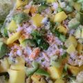 Salade de chou chinois au crabe, mangue, avocat[...]