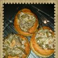 Vol-au-vents aux haricots verts et champignons