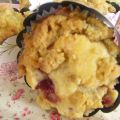 Muffins aux fraises et rhubarbe