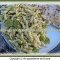 Trofies aux fèves parfumé au pesto de menthe