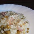 Risotto jambon-petits pois