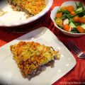 Tourte à la viande gratinée, croûte aux légumes[...]