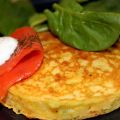 Pancakes de légumes au saumon fumé