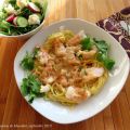 Langoustines sur pâtes, sauce Newburg +