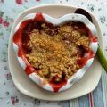 Crumble fraises-rhubarbe-coco