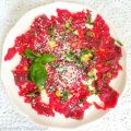 Carpaccio de bœuf au brie noir et basilic (Beef[...]