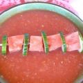 Gaspacho tomates et pastèque de lavande,[...]