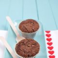 Muffins double chocolat pour mon Valentin