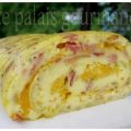 Omelette roulée au bacon et fromage