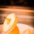 Poires pochées au jus d’orange, langue de chat[...]