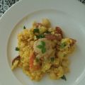 Risotto de la mer, parfum de safran, crevettes,[...]