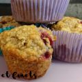 Muffins déjeuner à l'avoine et aux canneberges