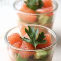 Verrine tarama, avocat & pamplemousse