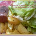 Saucisson et pommes de terre au four