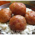 Boulettes de porc, sauce aigre-douce