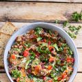Mon babaganoush aubergine et poivron