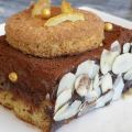 Entremet chocolat citron, sur sablé breton