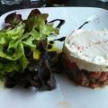 Tartare de saumon mousse de brebis à l Annette