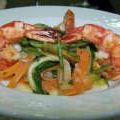 Sauté de gambas au lait de coco, tagliatelles[...]