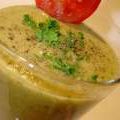 Crème de courgettes glacée aux noisettes et[...]